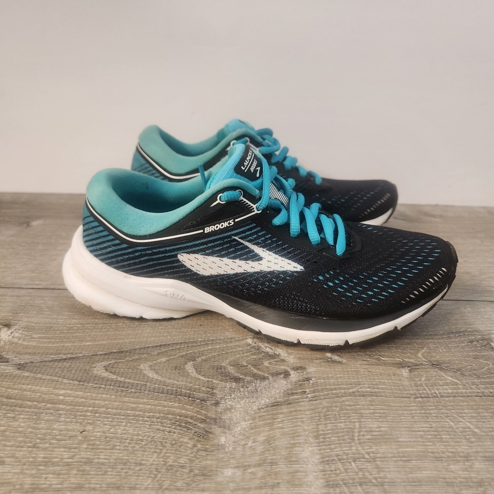 Brooks Launch 5 Teal Black Womens Athletic Running Shoes Sneakers Size 6 US READ - Picture 4 of 11